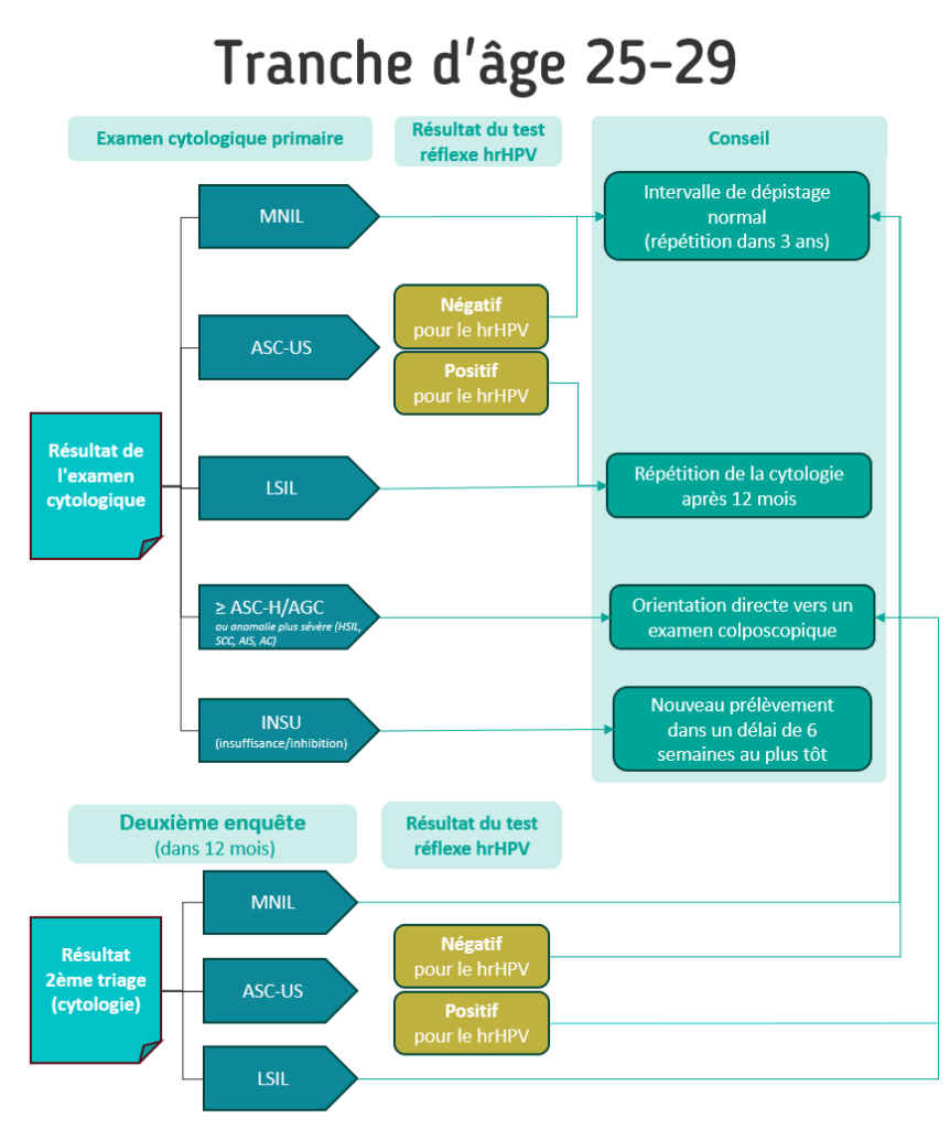 Hpv Flowchart Leeftijdscategorie 25 29 Jaar Vert Fr